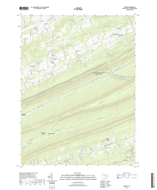 Enders Pennsylvania US Topo Map Image