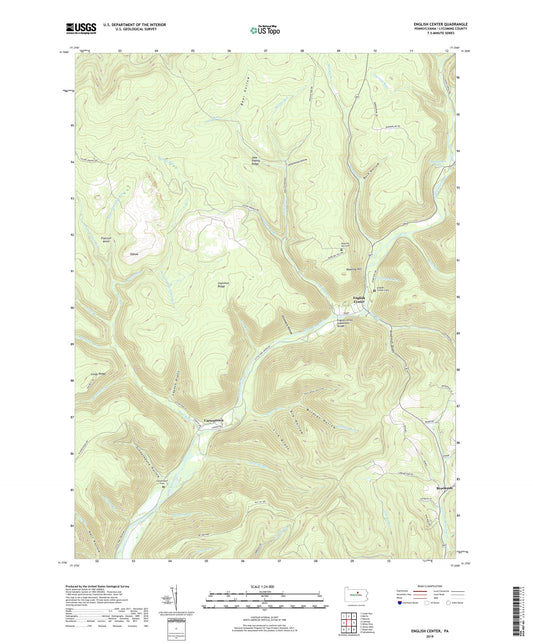 English Center Pennsylvania US Topo Map Image