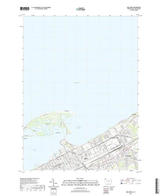 Erie North Pennsylvania US Topo Map Image