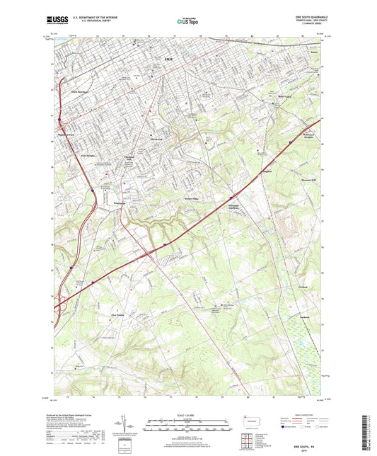 Erie South Pennsylvania US Topo Map Image