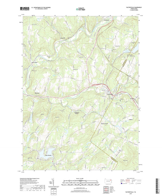 Factoryville Pennsylvania US Topo Map Image
