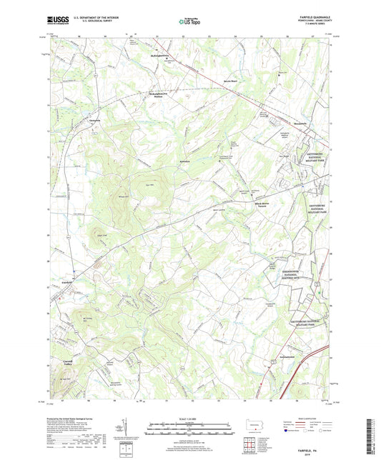 Fairfield Pennsylvania US Topo Map Image