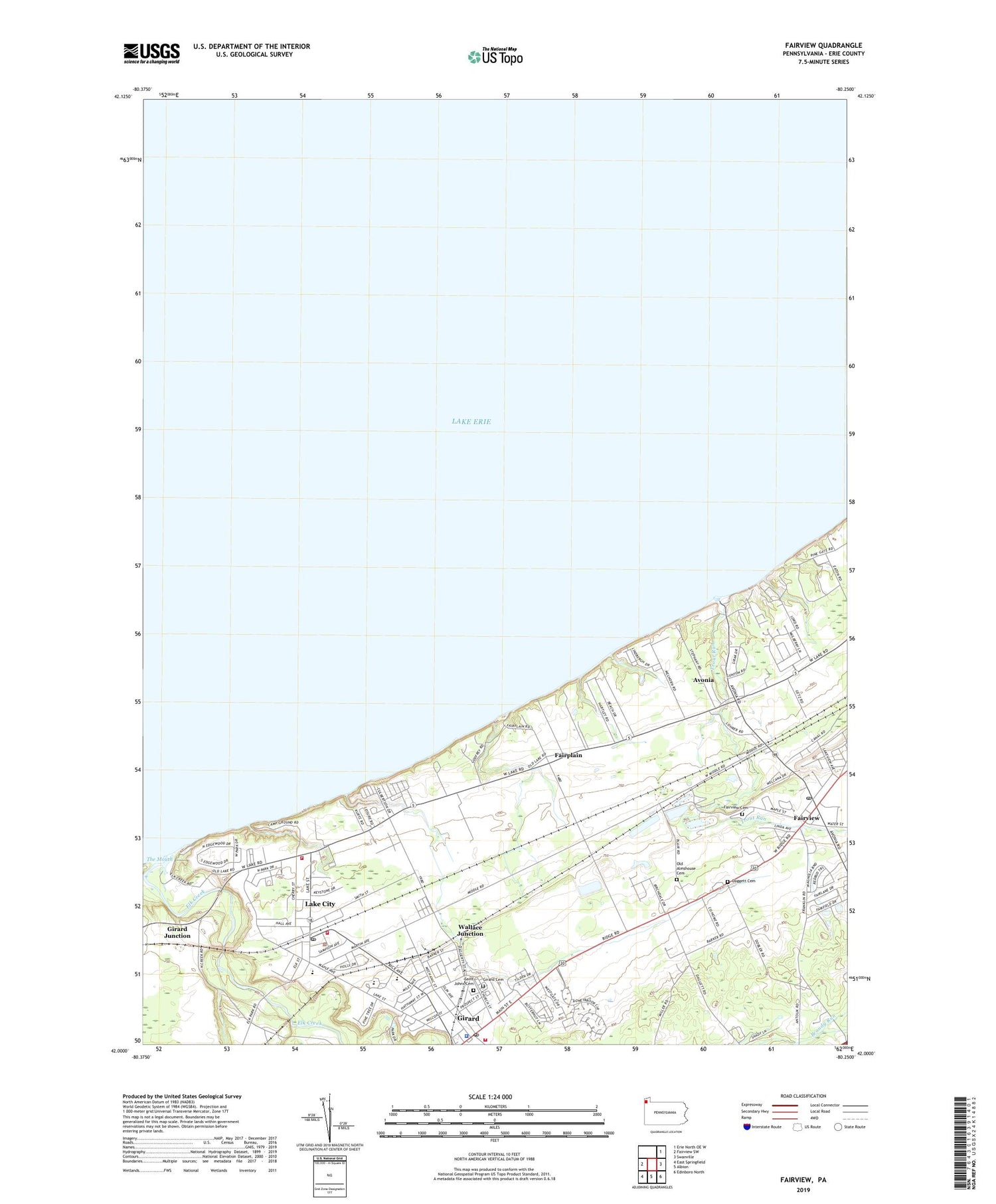 Fairview Pennsylvania US Topo Map Image