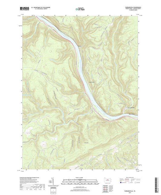 Farrandsville Pennsylvania US Topo Map Image