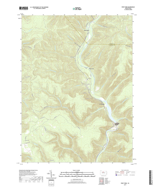 First Fork Pennsylvania US Topo Map Image