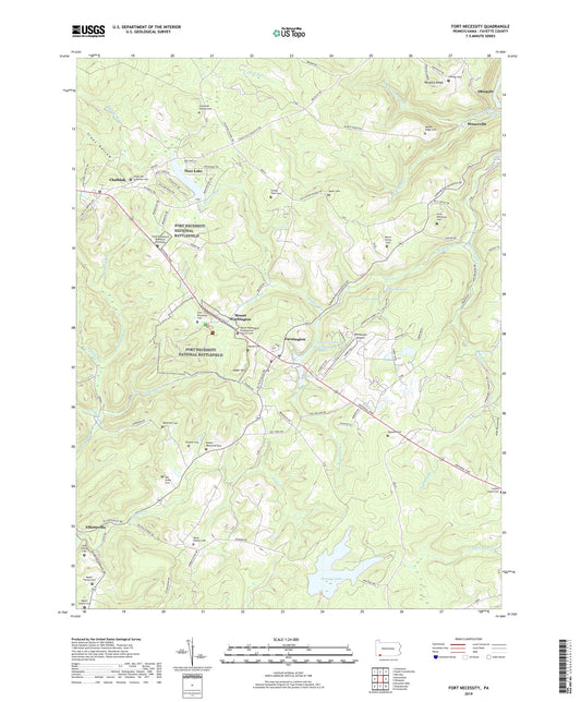 Fort Necessity Pennsylvania US Topo Map Image