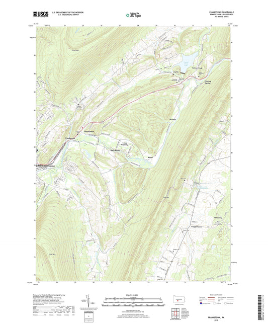 Frankstown Pennsylvania US Topo Map Image