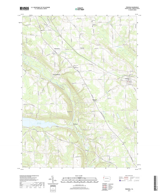 Fredonia Pennsylvania US Topo Map Image