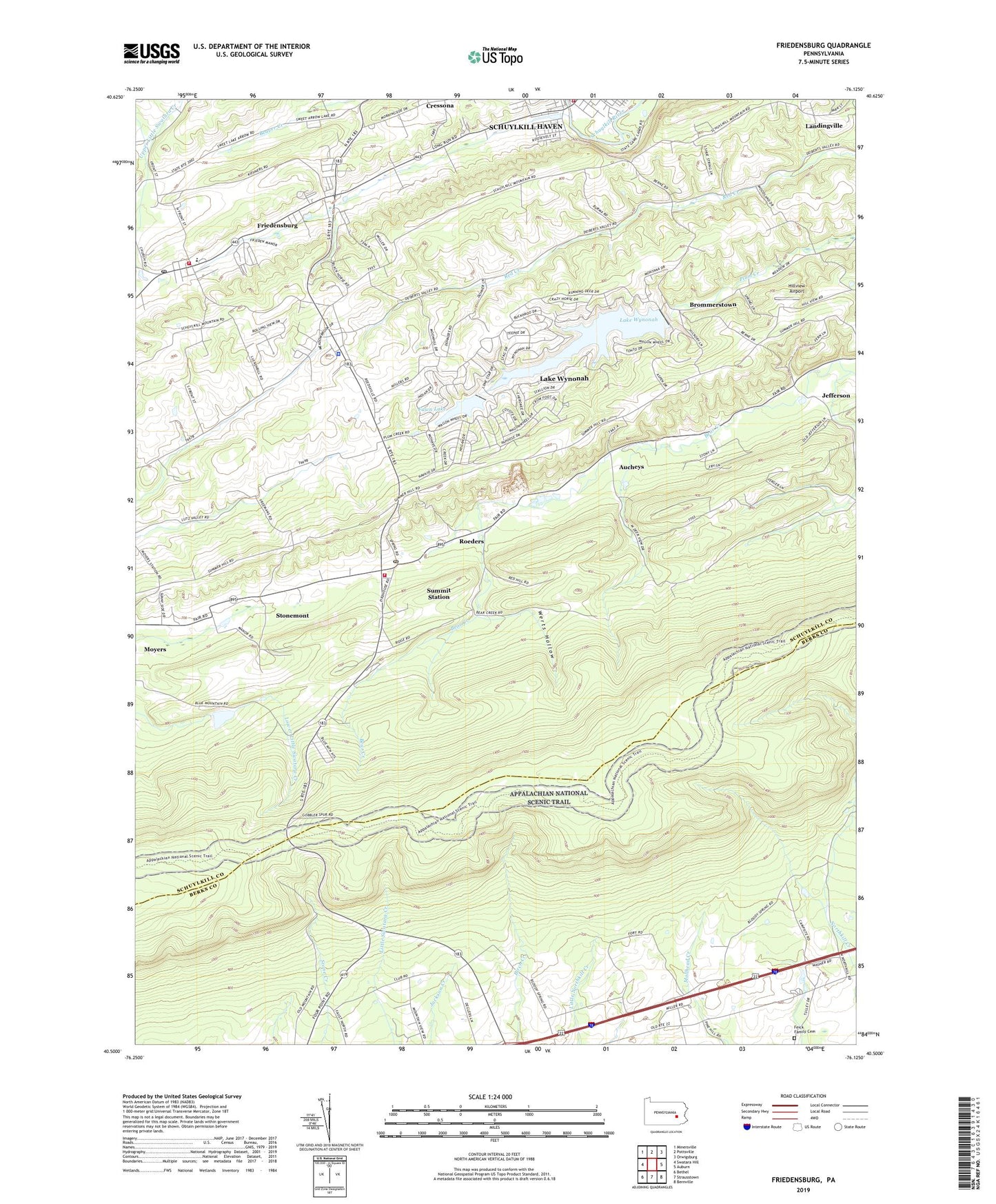 Friedensburg Pennsylvania US Topo Map Image