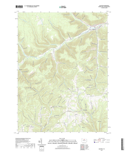 Galeton Pennsylvania US Topo Map Image