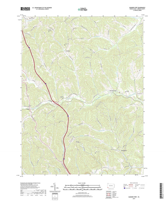 Garards Fort Pennsylvania US Topo Map Image