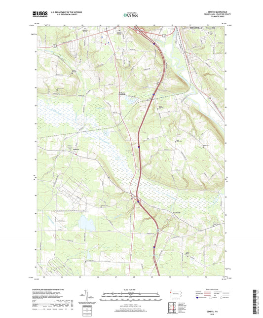 Geneva Pennsylvania US Topo Map Image