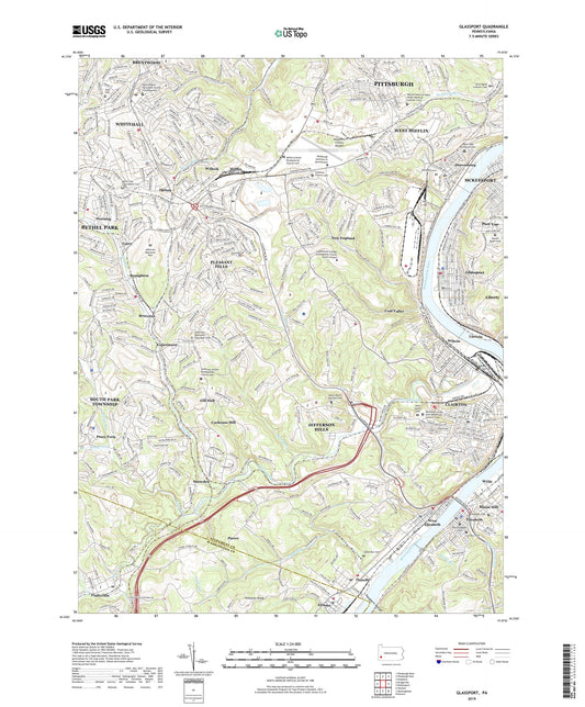 Glassport Pennsylvania US Topo Map Image
