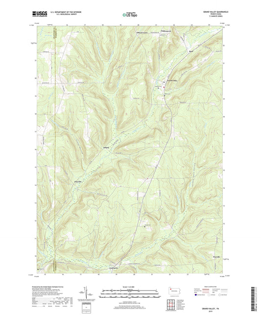 Grand Valley Pennsylvania US Topo Map Image