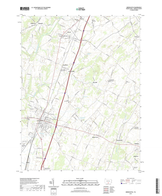 Greencastle Pennsylvania US Topo Map Image