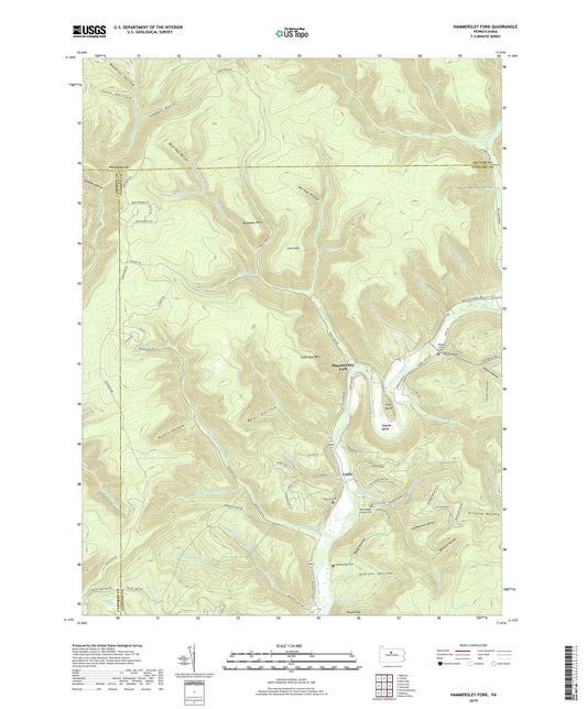Hammersley Fork Pennsylvania US Topo Map Image
