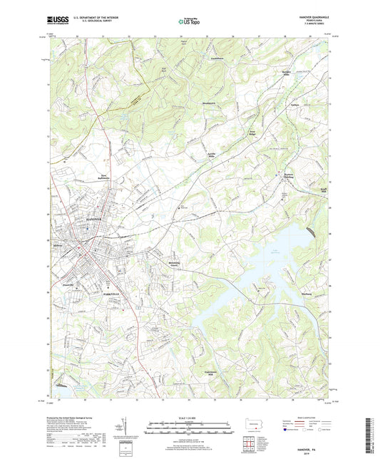 Hanover Pennsylvania US Topo Map Image