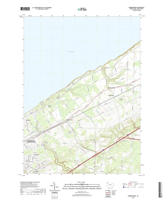 Harborcreek Pennsylvania US Topo Map Image