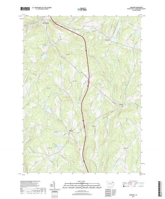 Harford Pennsylvania US Topo Map Image