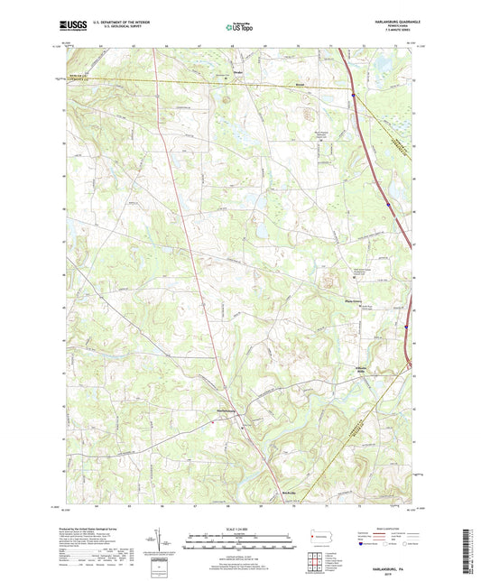 Harlansburg Pennsylvania US Topo Map Image