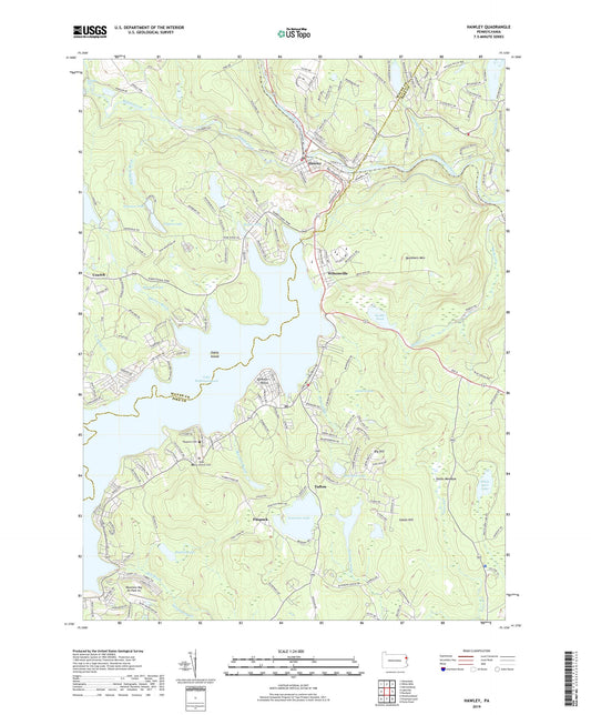 Hawley Pennsylvania US Topo Map Image