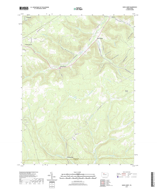 Hazel Hurst Pennsylvania US Topo Map Image