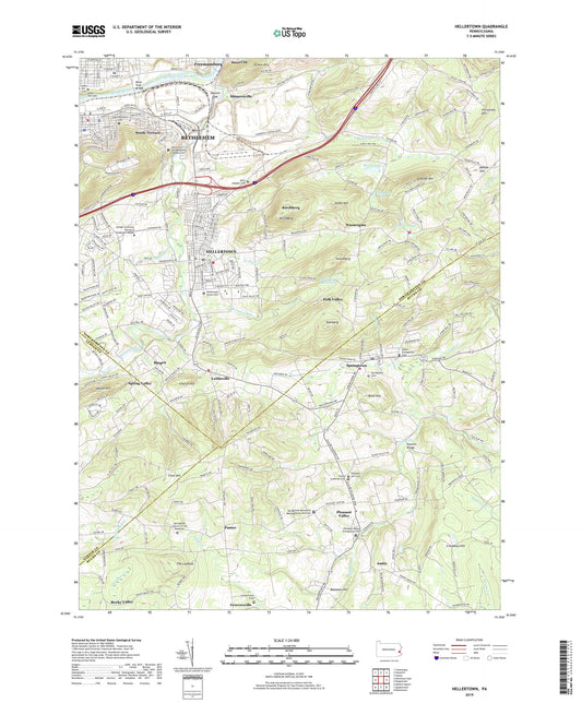 Hellertown Pennsylvania US Topo Map Image