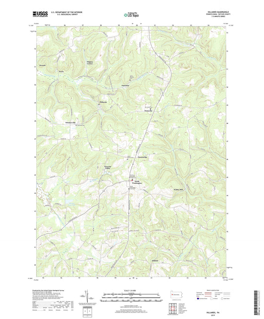 Hilliards Pennsylvania US Topo Map Image