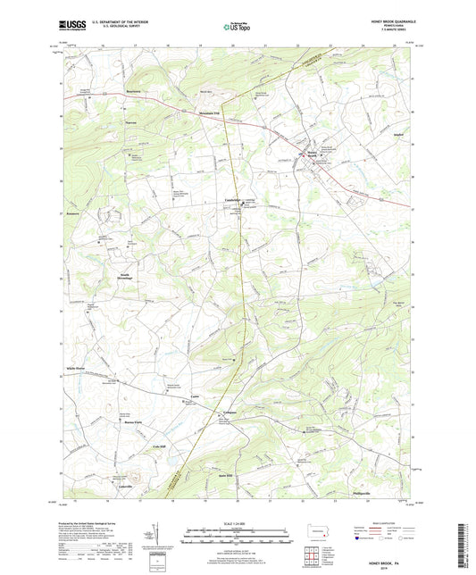 Honey Brook Pennsylvania US Topo Map Image