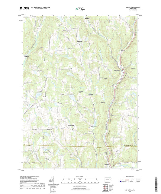 Hop Bottom Pennsylvania US Topo Map Image