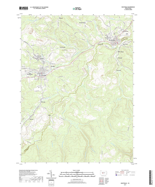 Houtzdale Pennsylvania US Topo Map Image