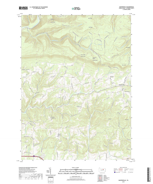 Huntersville Pennsylvania US Topo Map Image