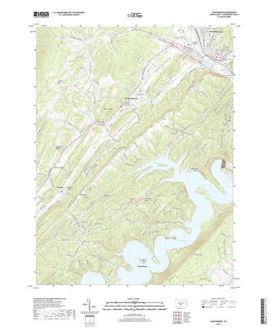 Huntingdon Pennsylvania US Topo Map Image