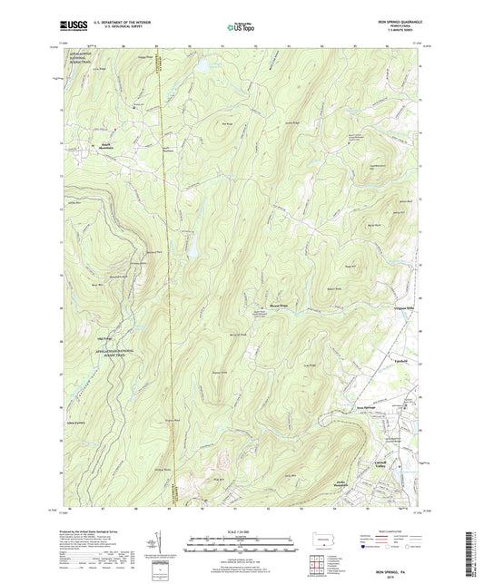 Iron Springs Pennsylvania US Topo Map Image