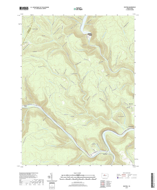Keating Pennsylvania US Topo Map Image