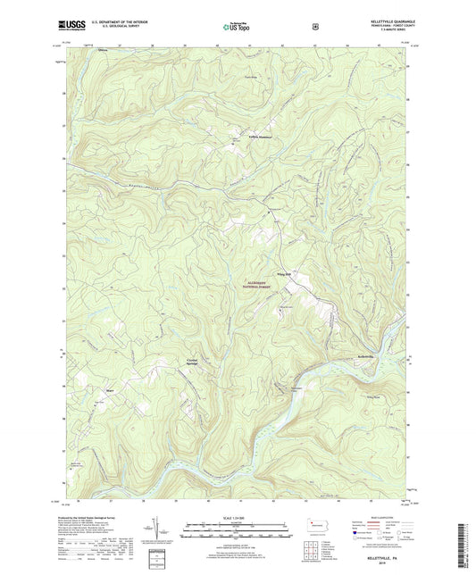 Kellettville Pennsylvania US Topo Map Image