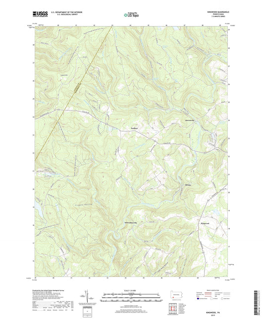 Kingwood Pennsylvania US Topo Map Image