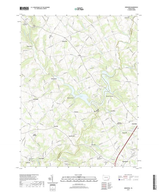 Kirkwood Pennsylvania US Topo Map Image