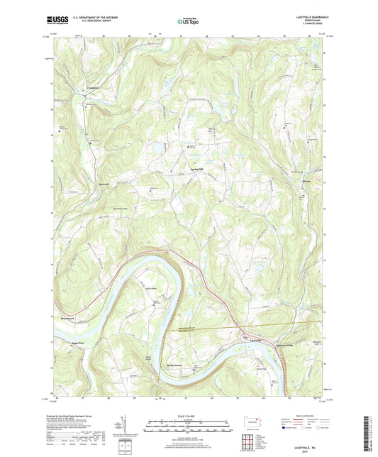 Laceyville Pennsylvania US Topo Map Image