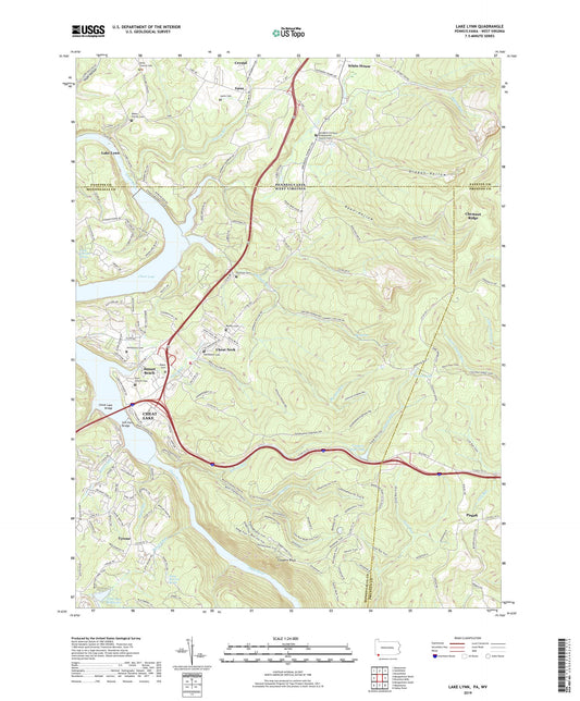 Lake Lynn Pennsylvania US Topo Map Image