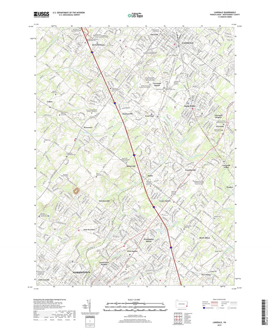 Lansdale Pennsylvania US Topo Map Image