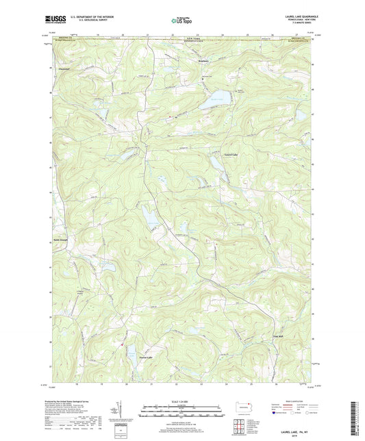 Laurel Lake Pennsylvania US Topo Map Image