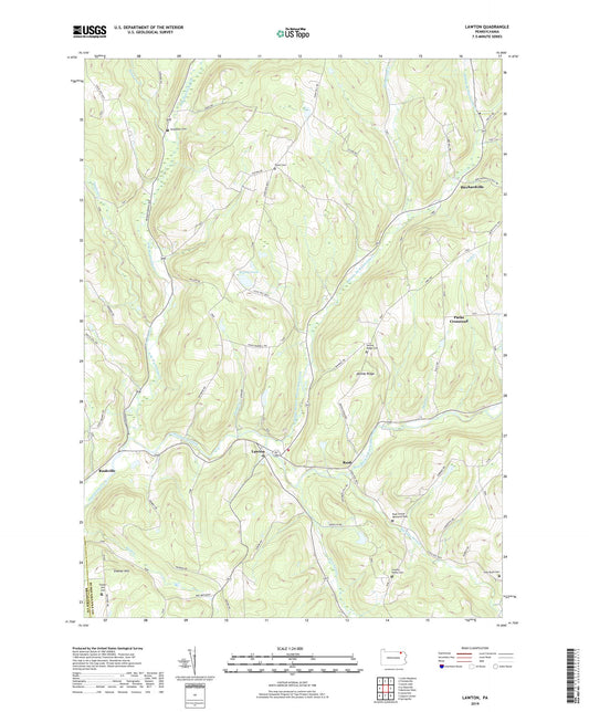 Lawton Pennsylvania US Topo Map Image