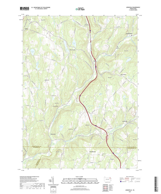Lenoxville Pennsylvania US Topo Map Image