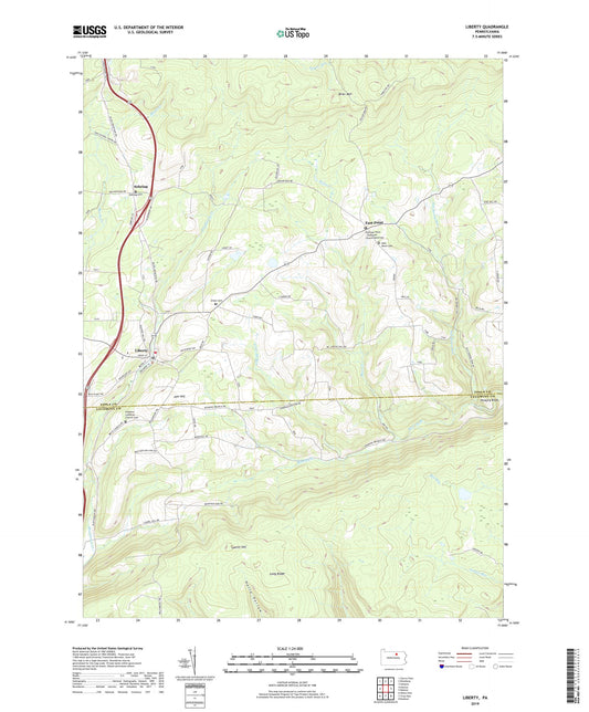 Liberty Pennsylvania US Topo Map Image
