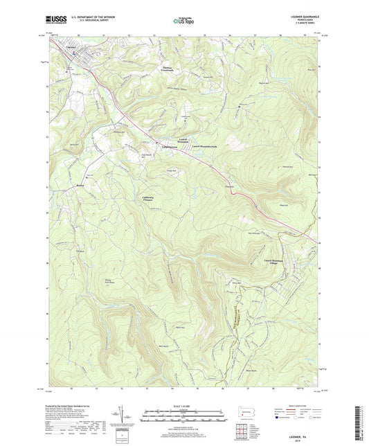 Ligonier Pennsylvania US Topo Map Image