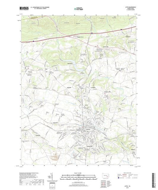 Lititz Pennsylvania US Topo Map Image