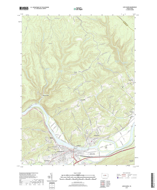 Lock Haven Pennsylvania US Topo Map Image