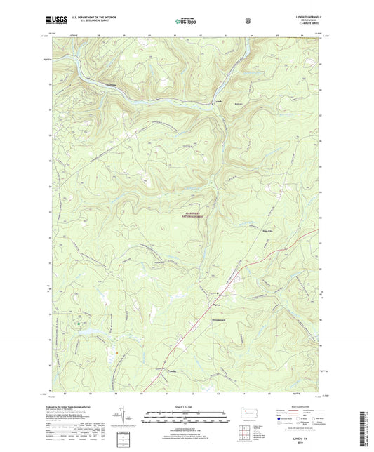 Lynch Pennsylvania US Topo Map Image