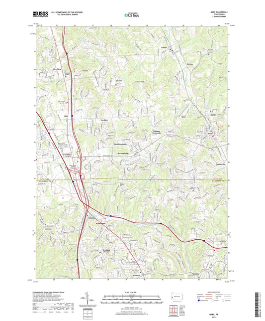 Mars Pennsylvania US Topo Map Image